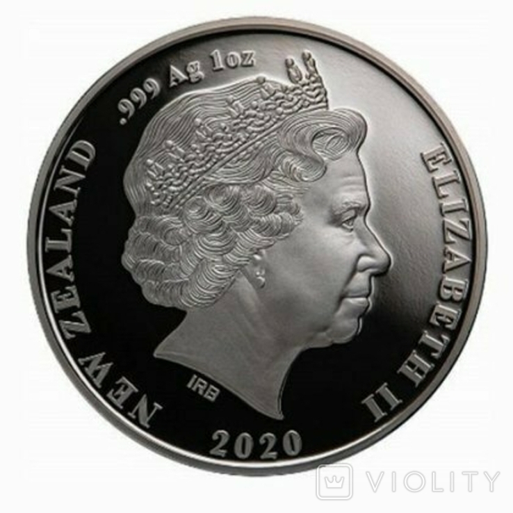 New Zealand Срібна монета Пінгвін чубатий 2020 1 унція, фото №3