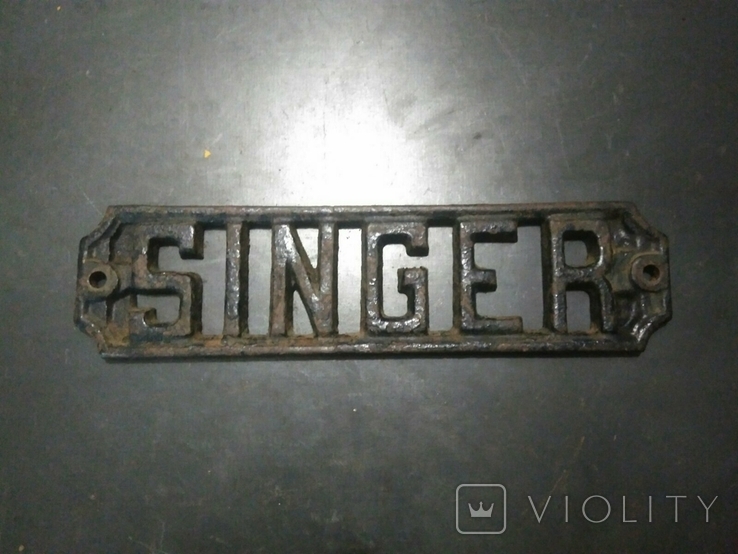 Табличка станины SINGER (Зингер) съемная (дефект), фото №2