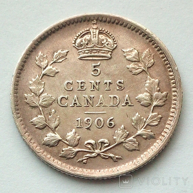 Канада 5 центов 1906 г., фото №3