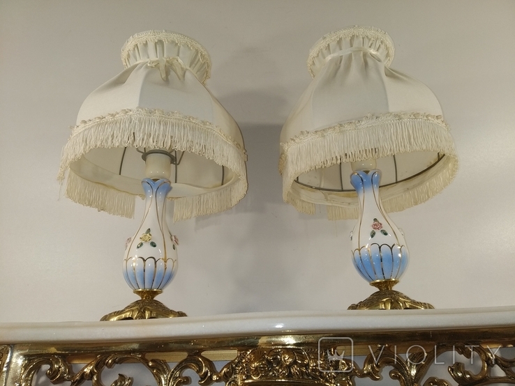 Лампы-торшеры с бронзой и керамикой арт. 0711, фото №4