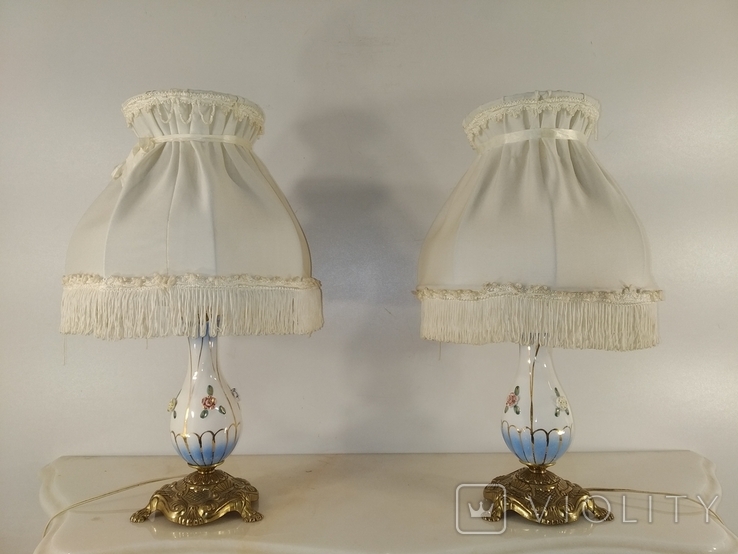 Лампы-торшеры с бронзой и керамикой арт. 0711, фото №7