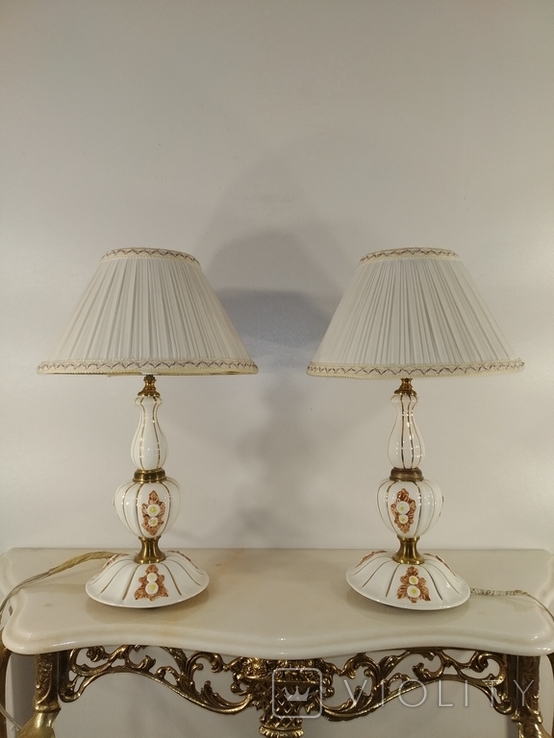 Лампы-торшеры с бронзой и керамикой арт. 0712, фото №2