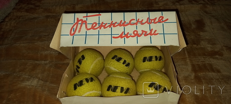 Теннисные мячи, упаковка 6 шт., 1987 г. СССР. "Красный треугольник", фото №3