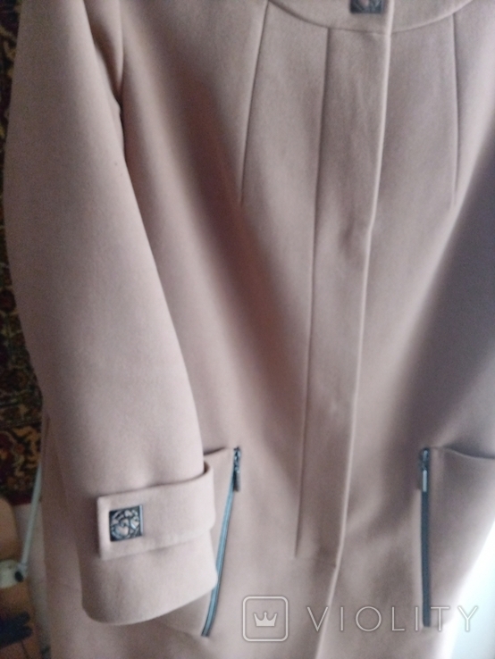 Новое кашемировое пальто (весна-осень)разм. 52-54,цвет-бежевый., фото №3