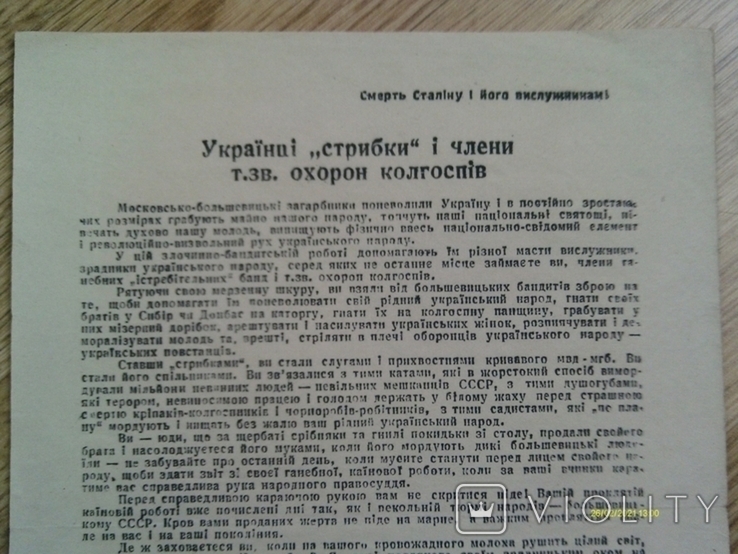 Українці "стрибки" і члени з.зв. охорони колгоспів. 1949., фото №2