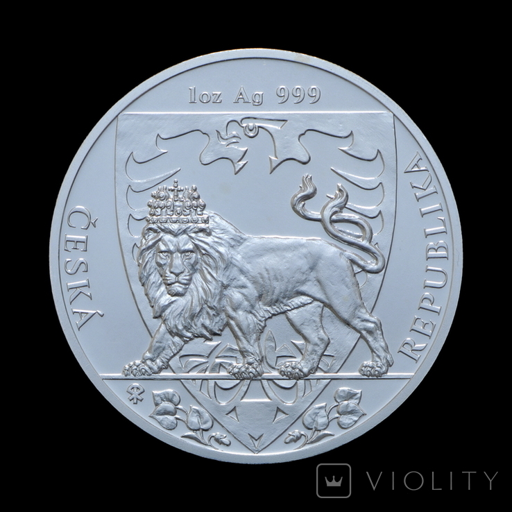 2 Доллара 2020 Чешский Лев (Серебро 0.999, 31.1г) 1oz, Ниуэ Унция
