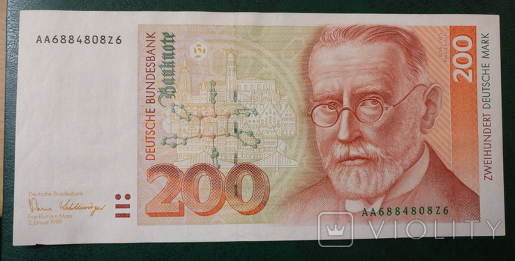 Германия 200 марок 1989, фото №2