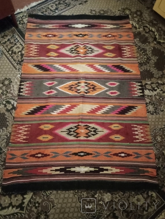 Гуцульский старый коврик ручной работы.., фото №2