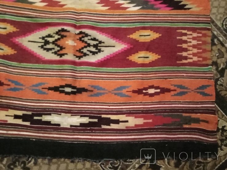 Гуцульский старый коврик ручной работы.., фото №9