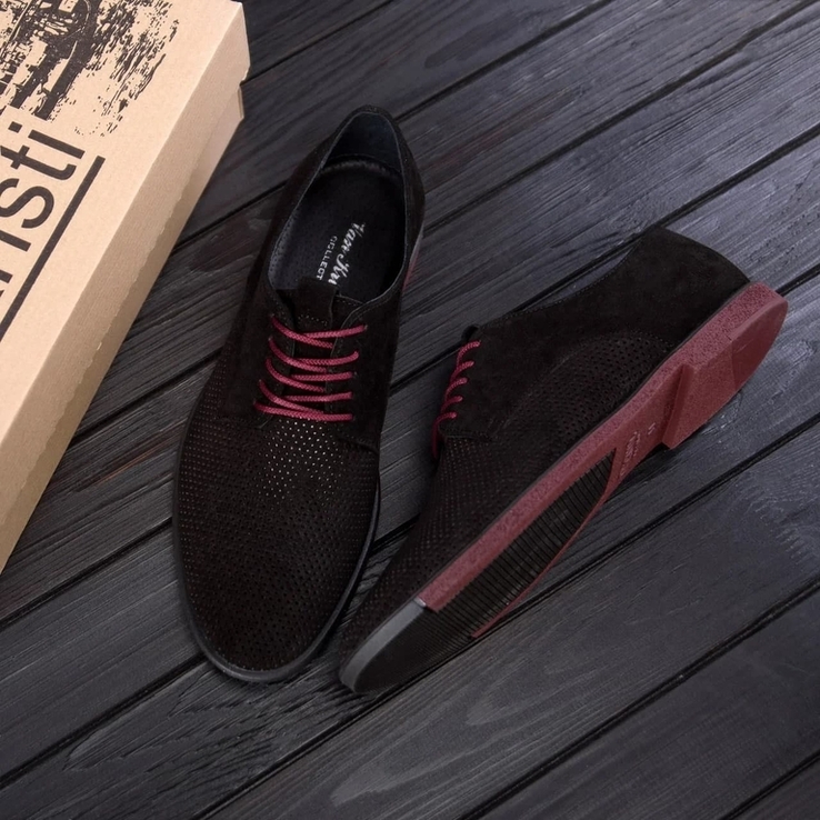 Чоловічі шкіряні літні туфлі VanKristi classic black Код :П 500 чз, фото №6
