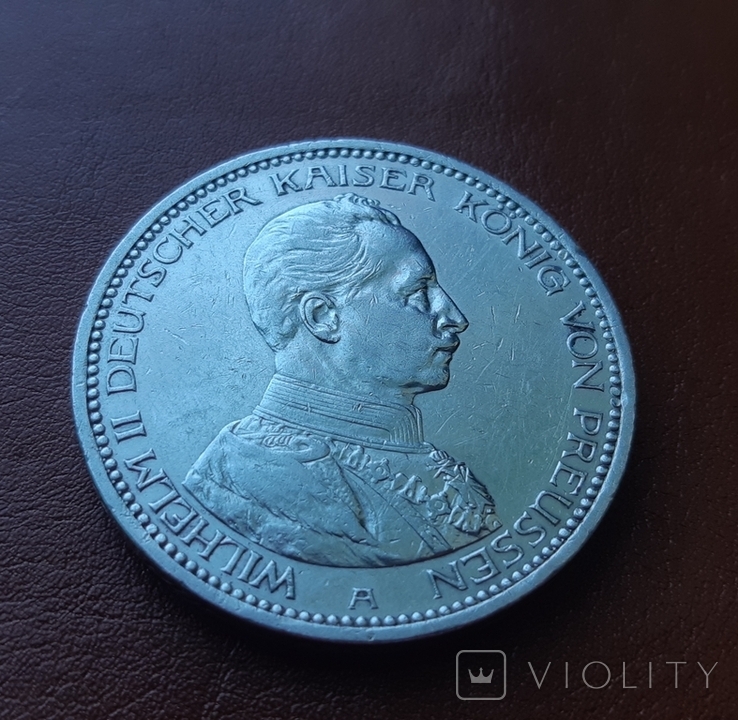 5 марок 1913 Вильгельм ІІ в мундире, фото №4
