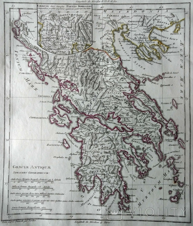1797 Древняя Греция (карта 29х45) СерияАнтик
