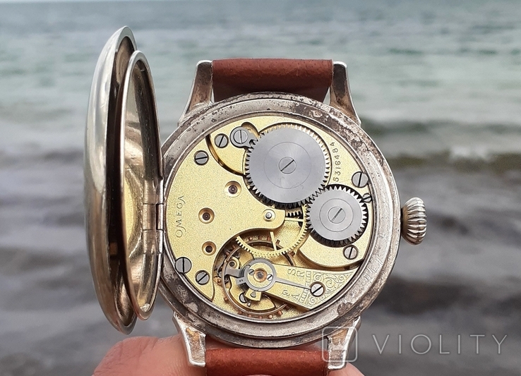 Наручные часы Omega переделанные из карманных часов, фото №9