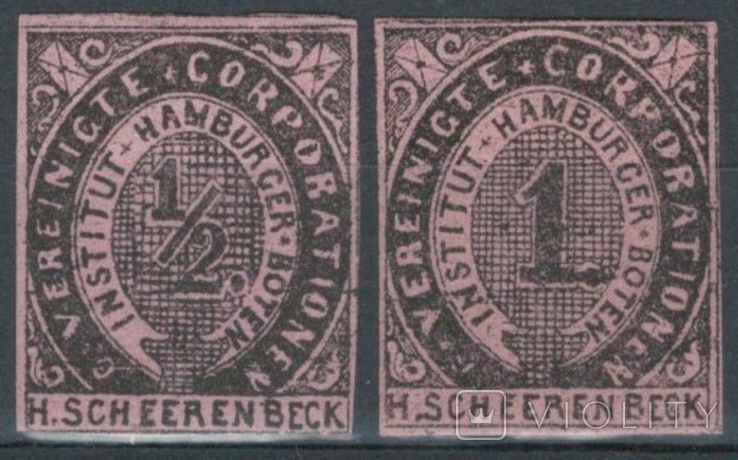 Р13 Германские города. Гамбург 1862 (2)
