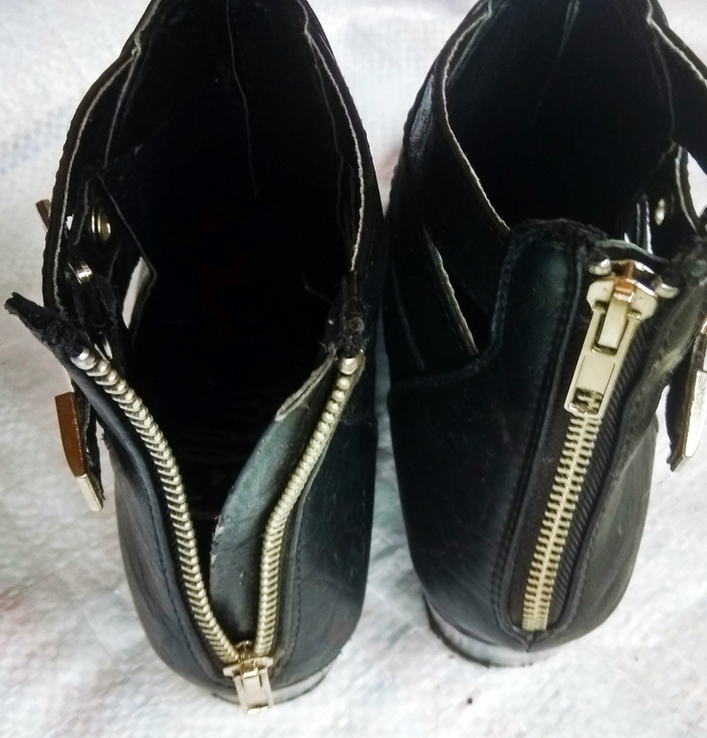 Торг демисезонные женские ботинки ботильйоны кожаные полусапожки женские р.39, фото №4