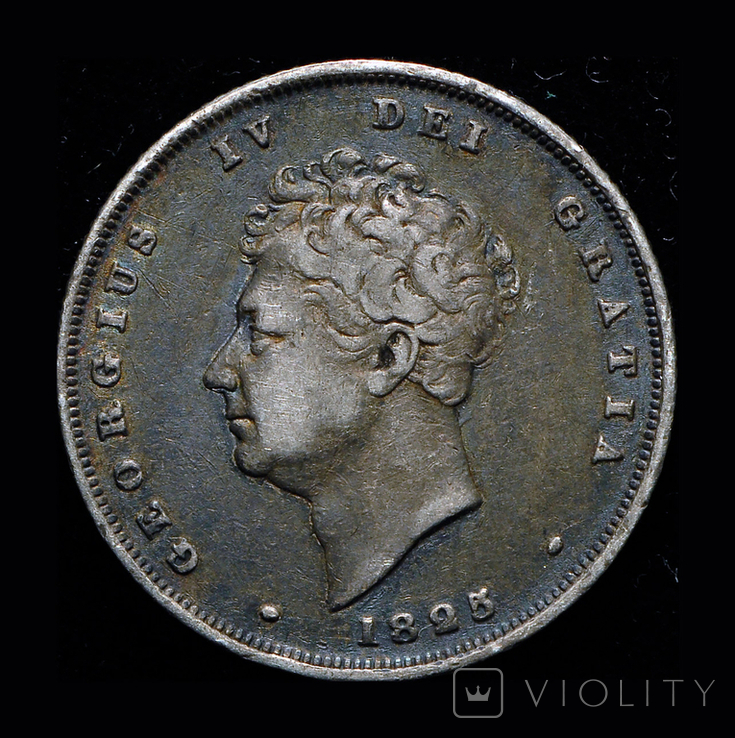 Великобритания шиллинг 1825 серебро