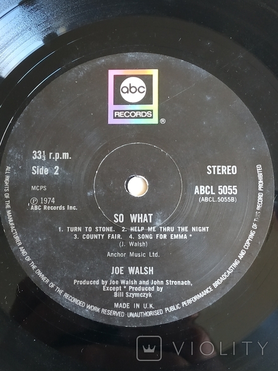 JOE WALSH So What 1974 года Великобритания, numer zdjęcia 13