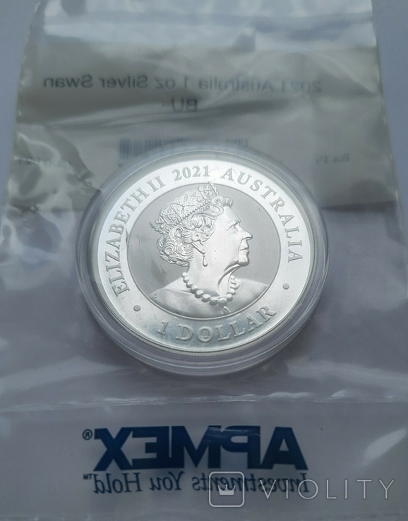 Новинка. Австралийский Лебедь 1доллар 2021 Серебро 1oz 999,9 АРМЕХ, фото №7