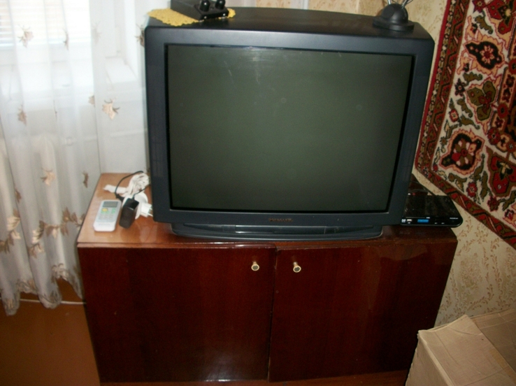 Телевизор панасоник, panasonic 72-см, родной пульт с приставкой на 32 канала, и антенной, фото №2