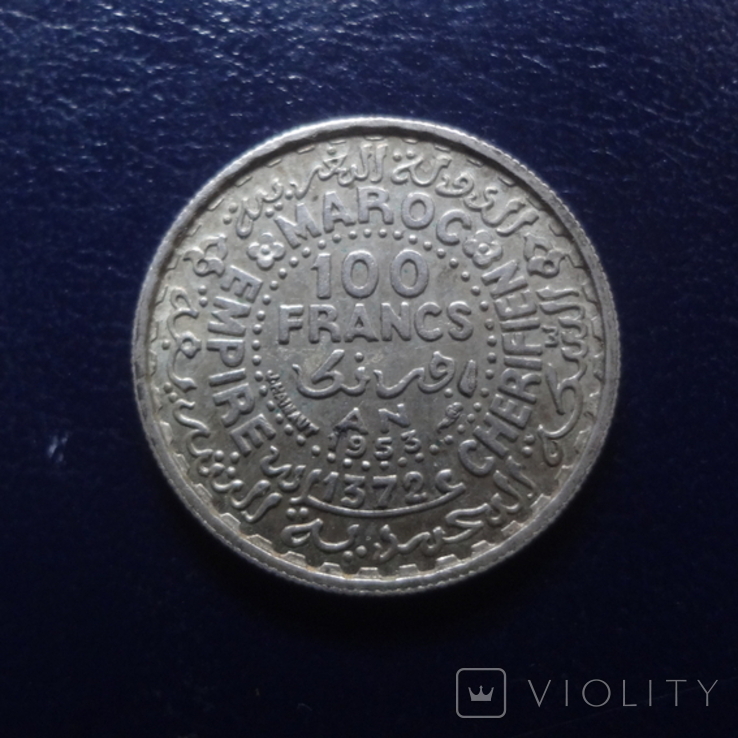 100 франков 1953 Французский Тунис серебро (Г.15.37), фото №2