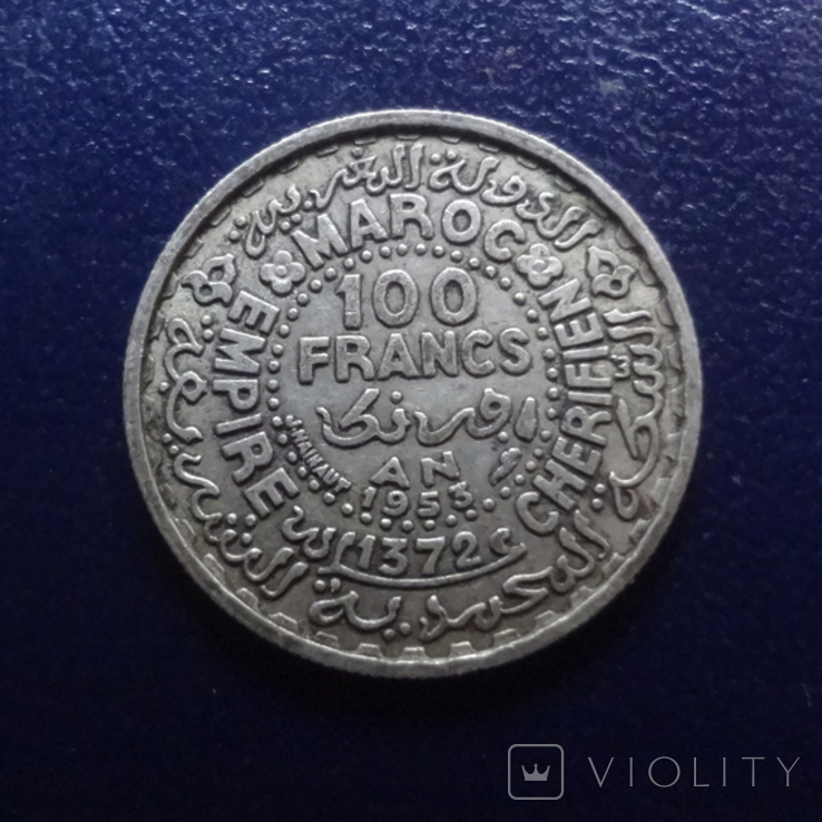 100 франков 1953 Французский Тунис серебро (Г.15.39)