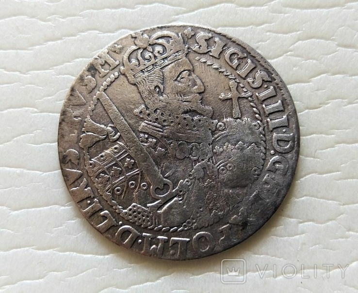 Польша. Коронный Орт Сигизмунда III. 1622 год. Быгдощ. PRVS:M (Ор2-1), фото №2