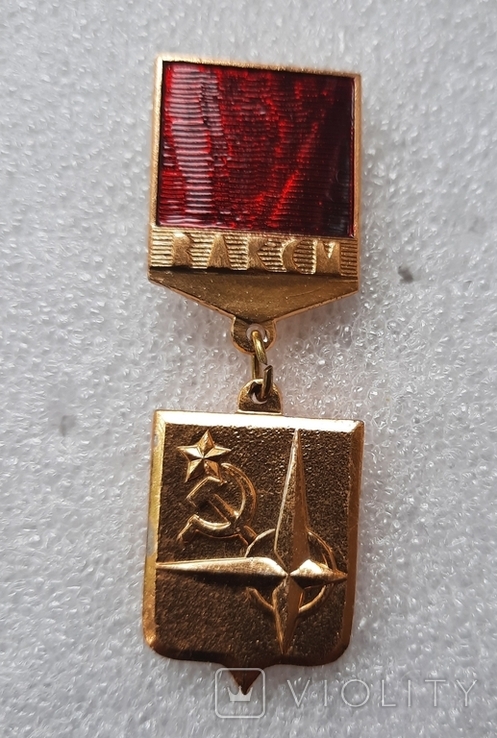 Знак ЦК ВЛКСМ - Моя родина СССР золото