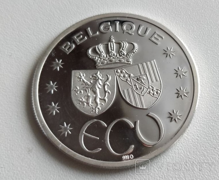 Монета ЭКЮ Бельгия Серебро 999