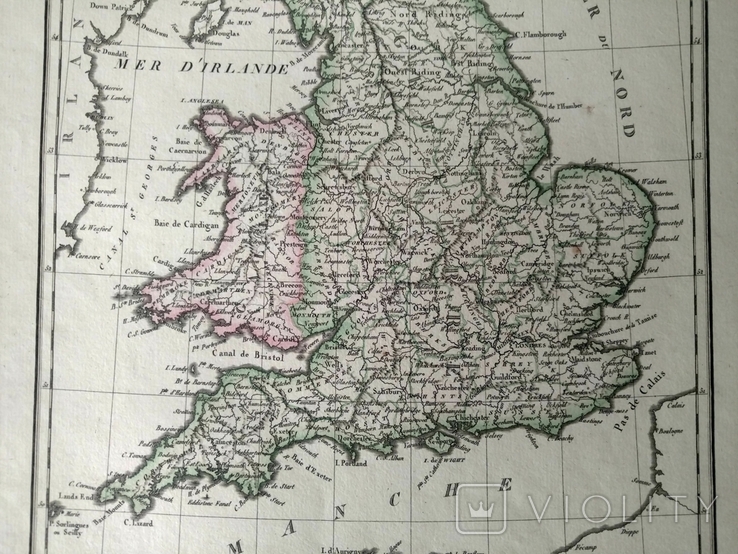 1812 Англия (карта 29х41 Верже) СерияАнтик, фото №5