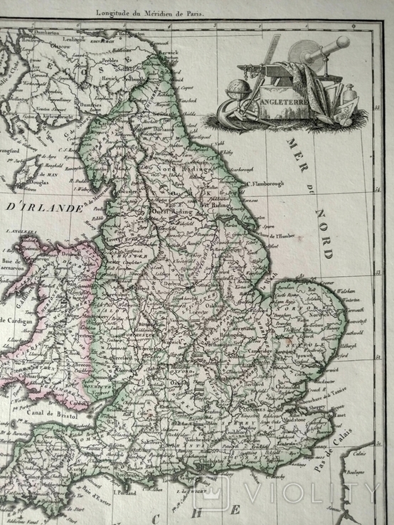 1812 Англия (карта 29х41 Верже) СерияАнтик, фото №7
