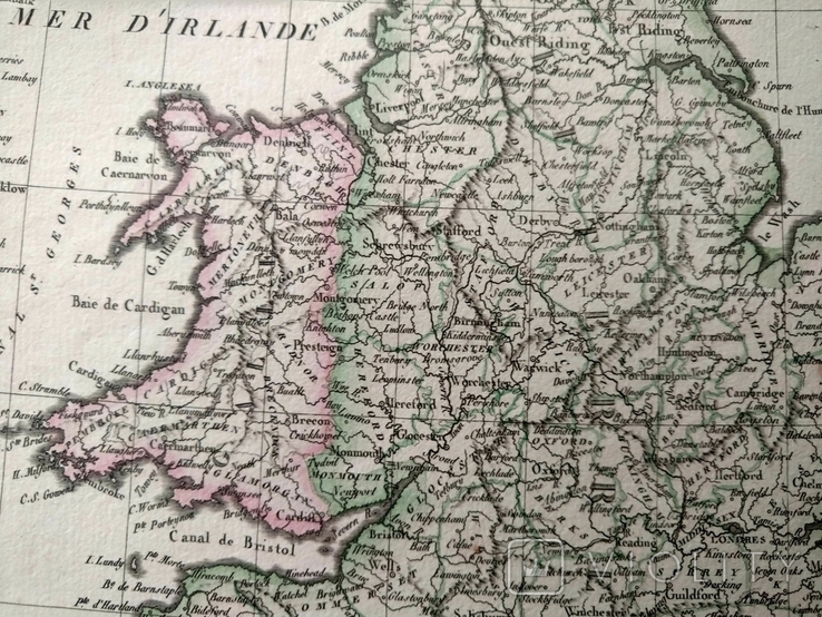 1812 Англия (карта 29х41 Верже) СерияАнтик, фото №10