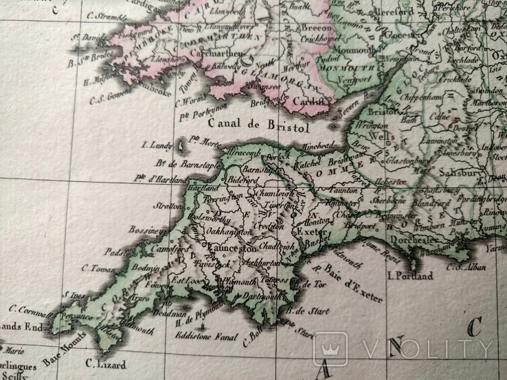 1812 Англия (карта 29х41 Верже) СерияАнтик, фото №12