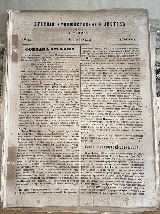 Листок Тимма 1856год., фото №4