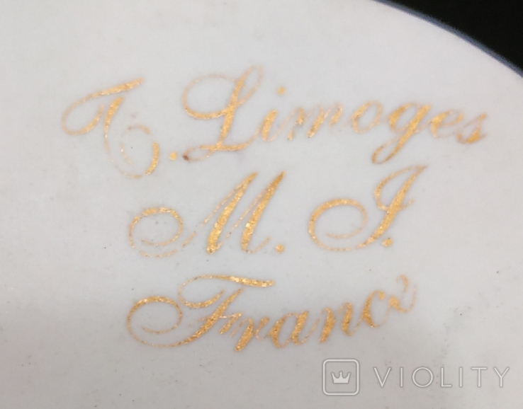 Пано декоративная тарелка Лимож Limoges Франция, фото №4
