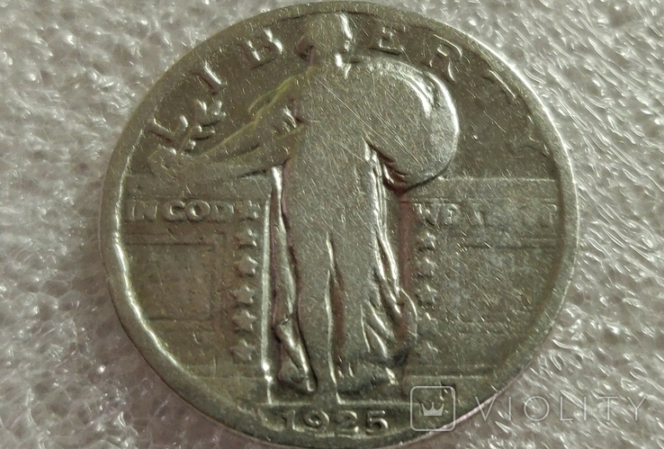 25 центов (квотер) США 1925 г. серебро