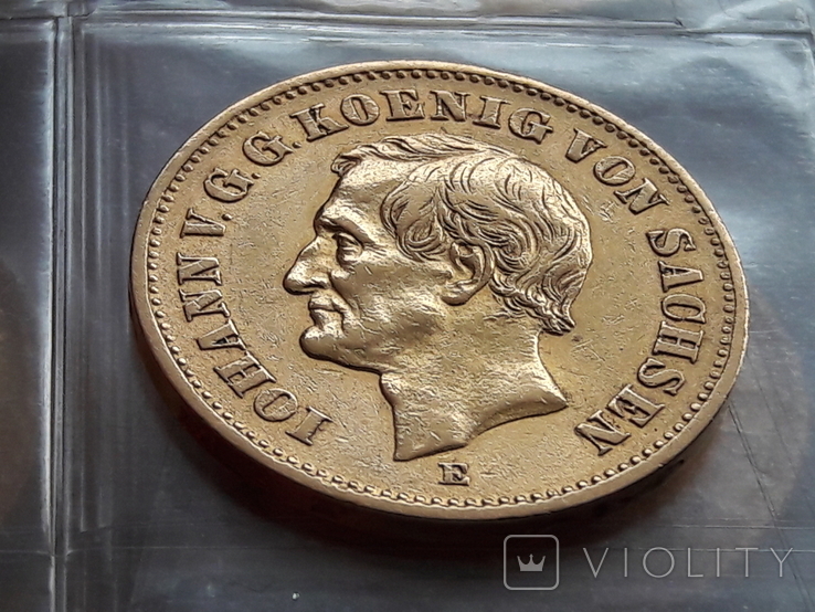 20 марок 1873 г. Саксония, фото №11