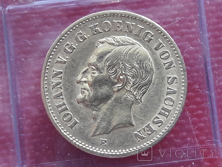 20 марок 1873 г. Саксония, фото №12