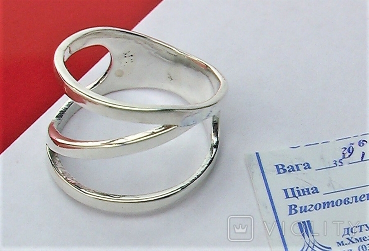 Кольцо перстень серебро 925 проба 4,25 грамма 18 размер без пробы, фото №3