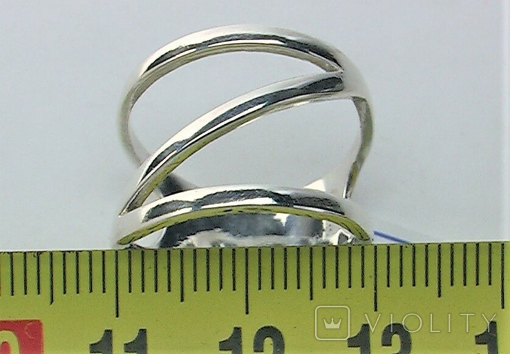 Кольцо перстень серебро 925 проба 4,25 грамма 18 размер без пробы, фото №6