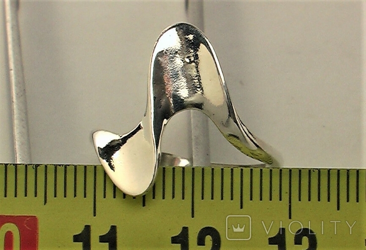 Кольцо перстень серебро 925 проба 1,65 грамма 18,5 размер, фото №5