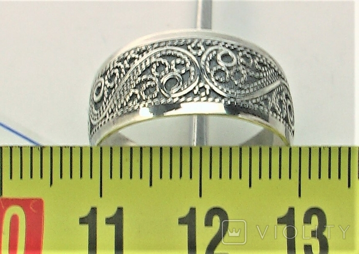 Кольцо перстень серебро 925 проба 2,78 грамма 19 размер, фото №5