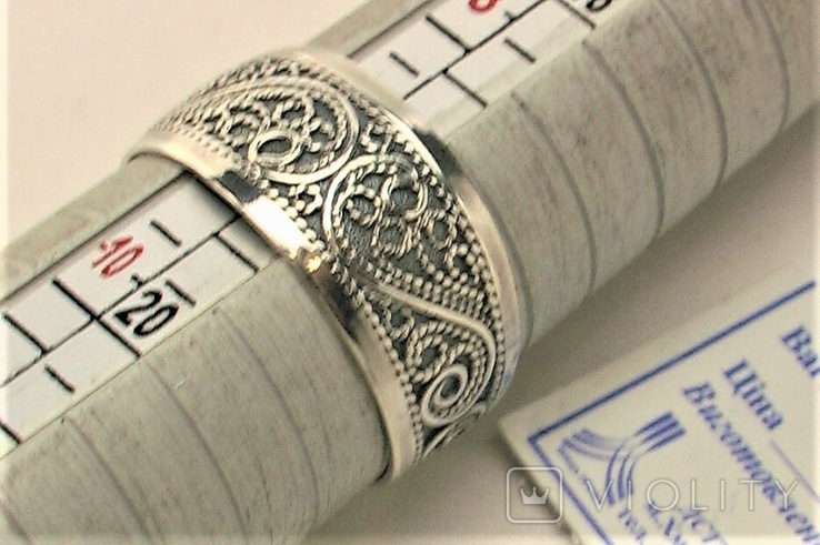 Кольцо перстень серебро 925 проба 2,78 грамма 19 размер, фото №7
