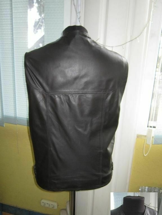 Оригинальный мужской кожаный жилет ECHT LEDER. Германия. Лот 878, фото №3