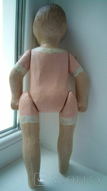 Старинная кукла композит папье маше 40см, фото №4
