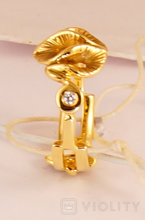 Кольцо "Зигзаг", золото750 вставки бриллианты., фото №6