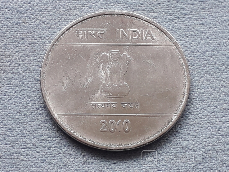 Индия 2 рупии 2010 года Калькутта, фото №3
