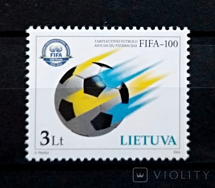 Литва ЧМ 2004 100 лет ФИФА футбол спорт MNH**