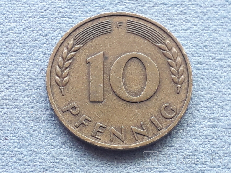 Германия 10 пфеннигов 1949 года F