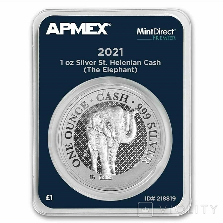 Новинка. Слон 1 фунт 2021 Серебро 1oz 999 Сокровища Индии 3000шт. АРМЕХ, фото №2