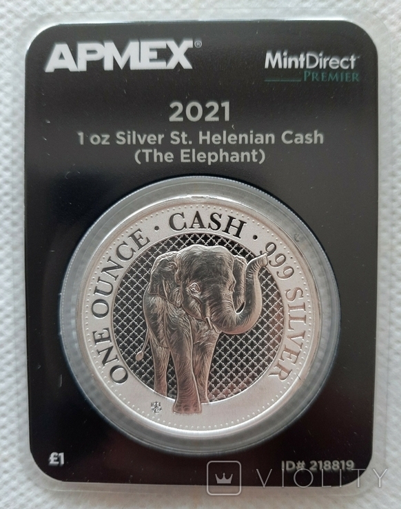 Новинка. Слон 1 фунт 2021 Серебро 1oz 999 Сокровища Индии 3000шт. АРМЕХ, фото №4